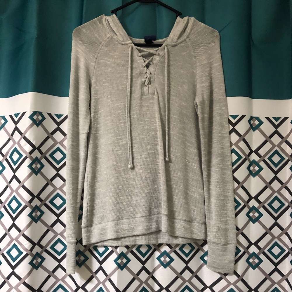 Grey shirt with hood